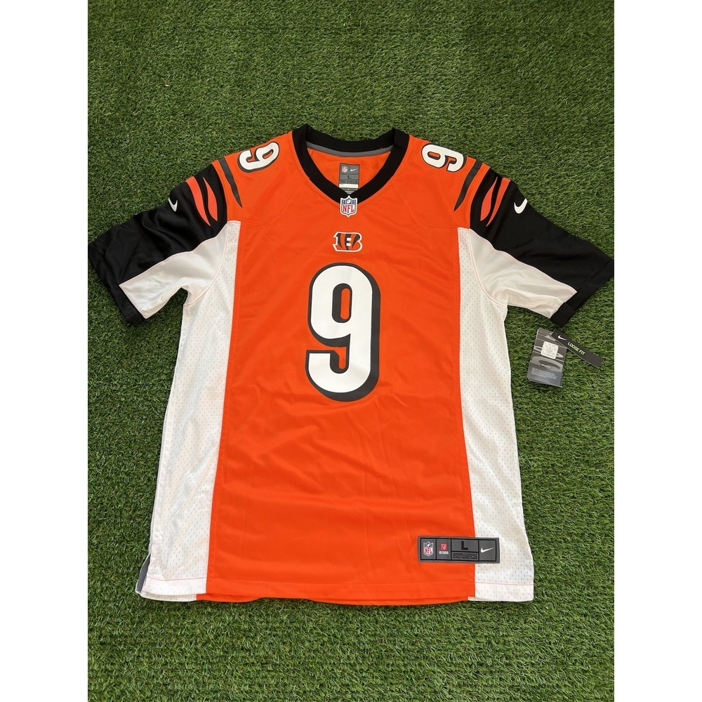Nike NFL Rookie Joe Burrow 2020 Cincinnati Bengals Black Jersey Mens Size Large
